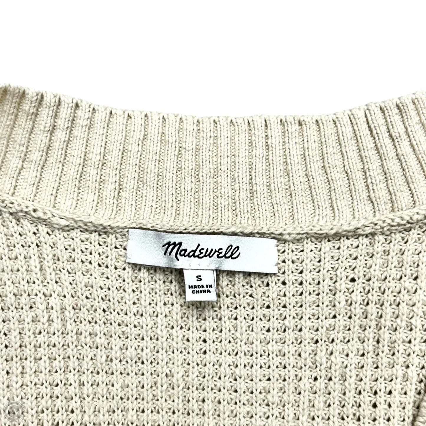 Vest Sweater By Madewell In Cream, Size: Xl