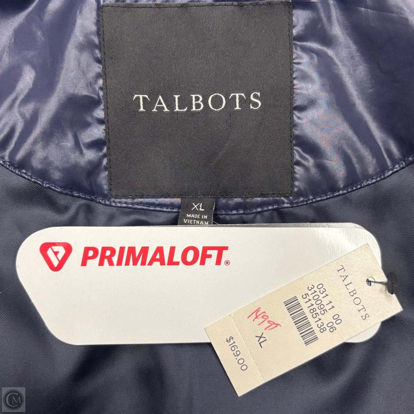 Jacket Puffer & Quilted By Talbots In Navy, Size: Xl