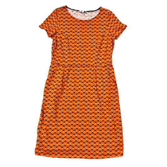 Dress Casual Midi By Boden In Blue & Orange, Size: M