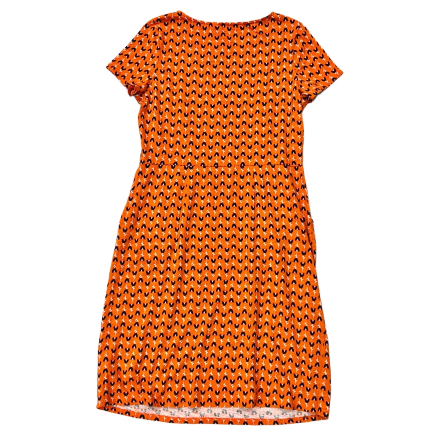 Dress Casual Midi By Boden In Blue & Orange, Size: M