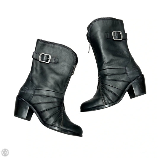 Boots Mid-calf Heels By Harley Davidson In Black, Size: 7.5