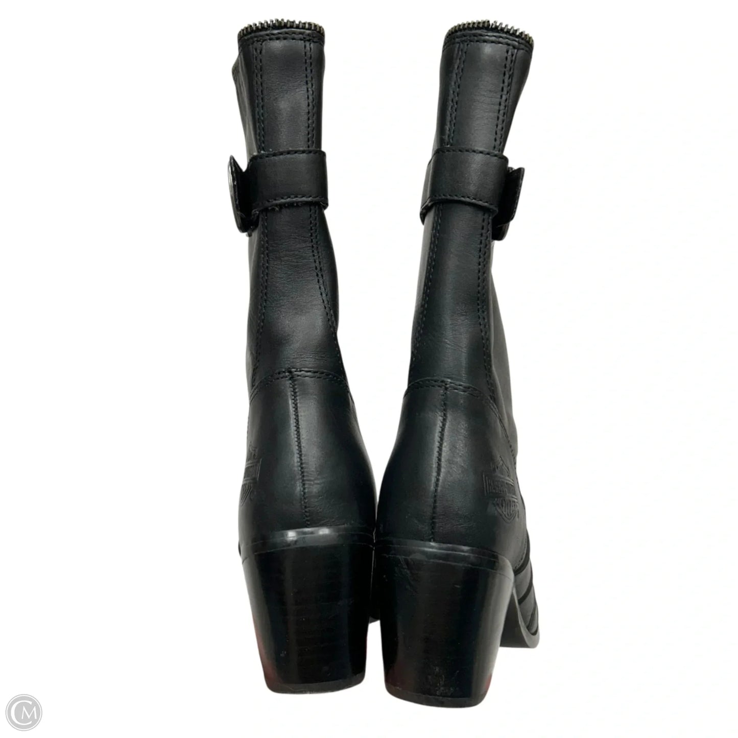 Boots Mid-calf Heels By Harley Davidson In Black, Size: 7.5