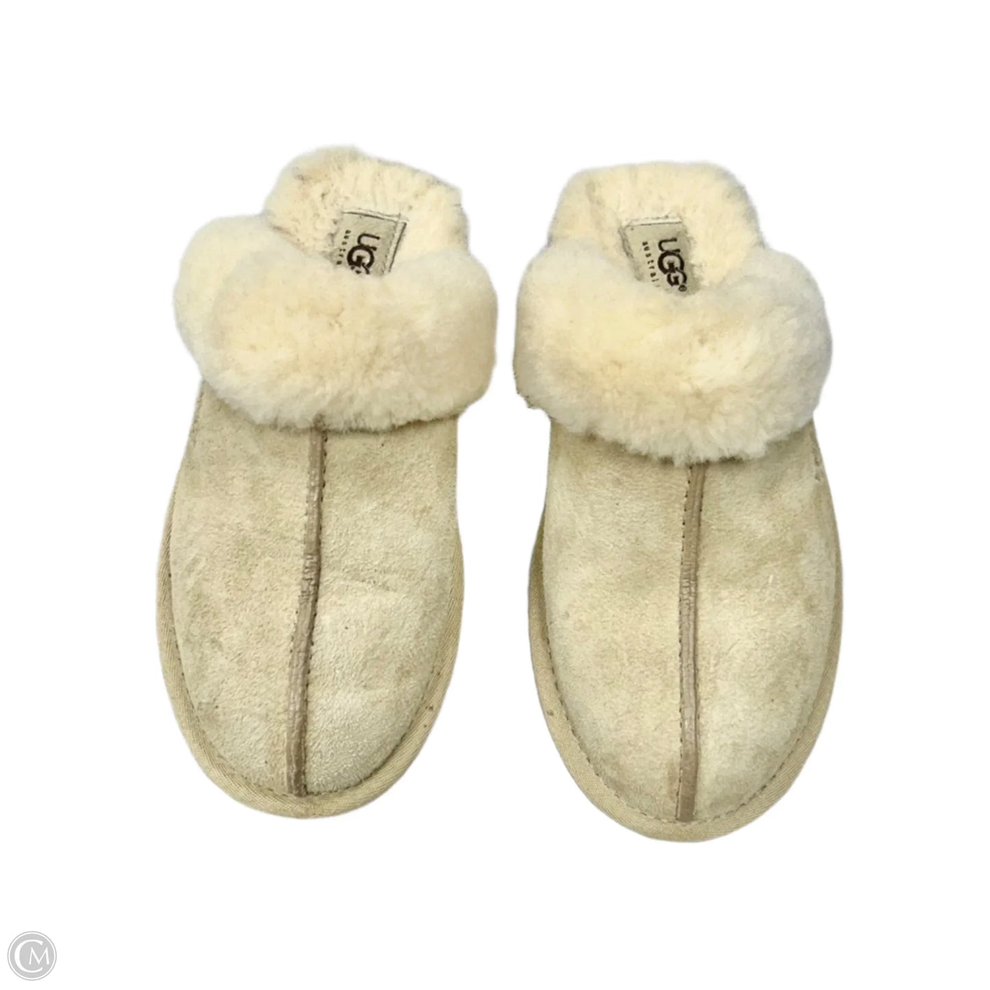 Slippers Designer By Ugg In Cream, Size: 6