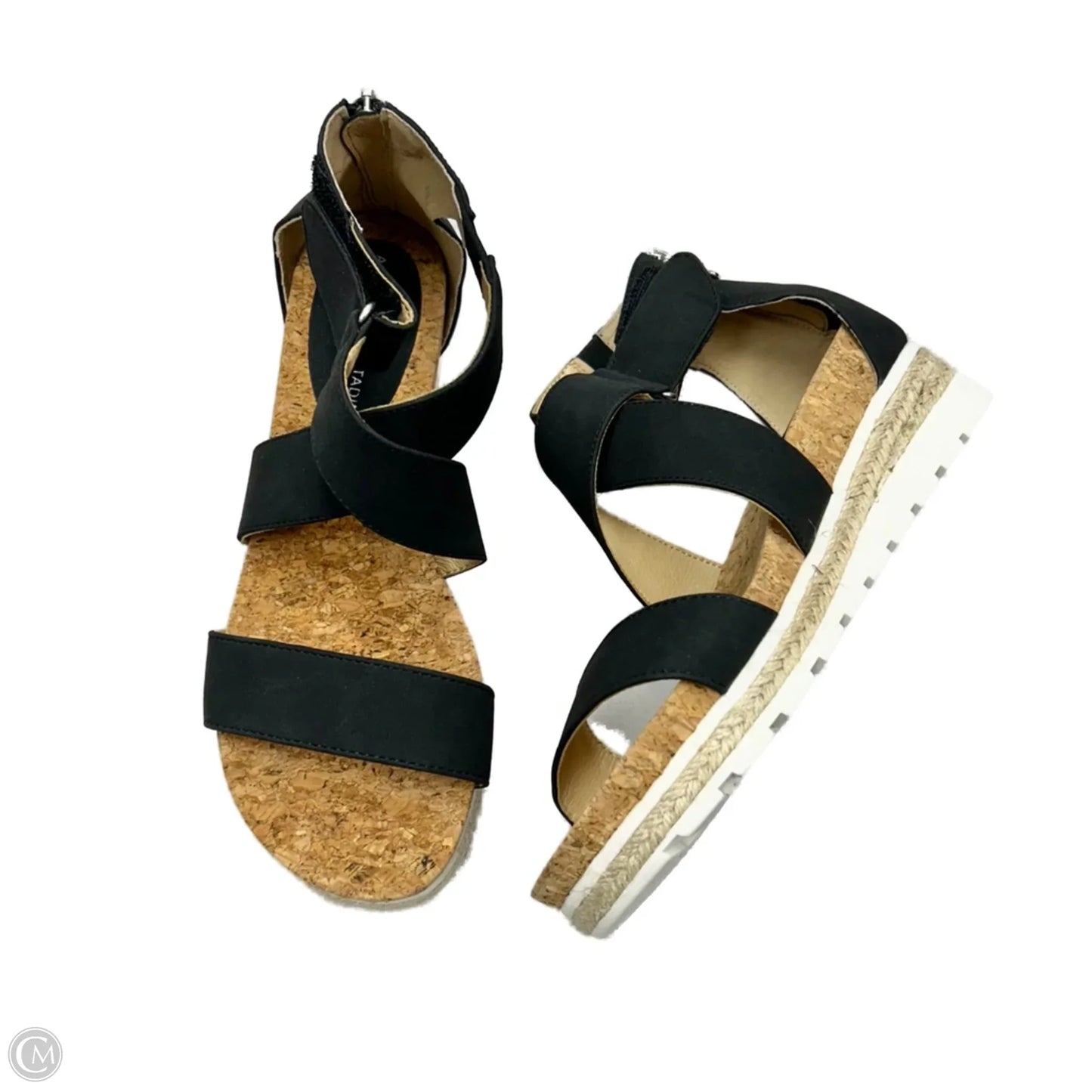 Sandals Heels Platform By Adrienne Vittadini In Black, Size: 9