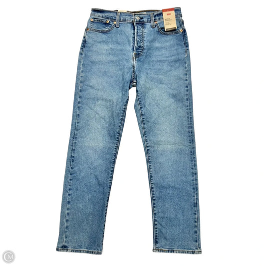 Jeans Straight By Levis In Blue Denim, Size: 12