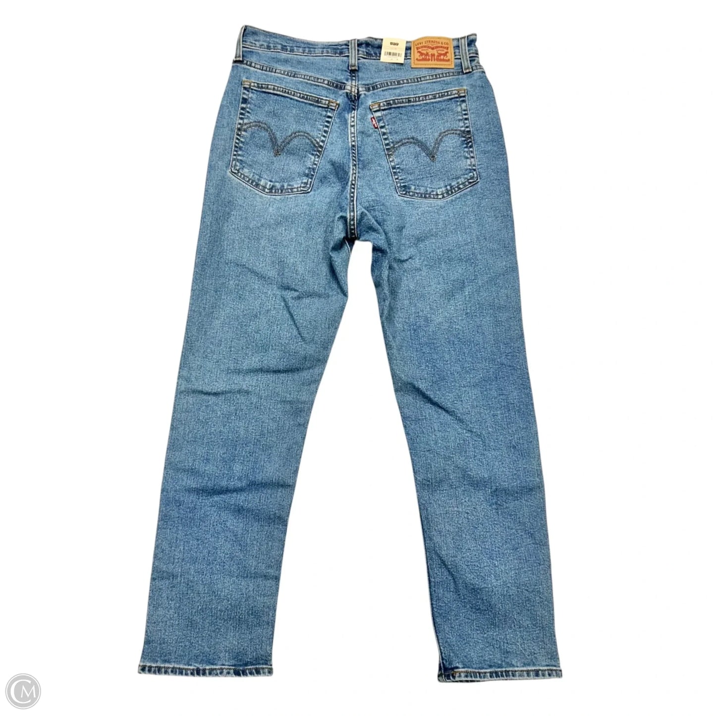 Jeans Straight By Levis In Blue Denim, Size: 12