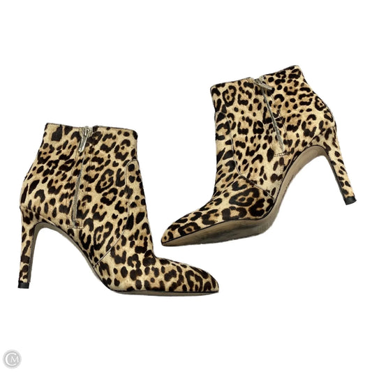 Boots Ankle Heels By Sam Edelman In Leopard Print, Size: 5.5