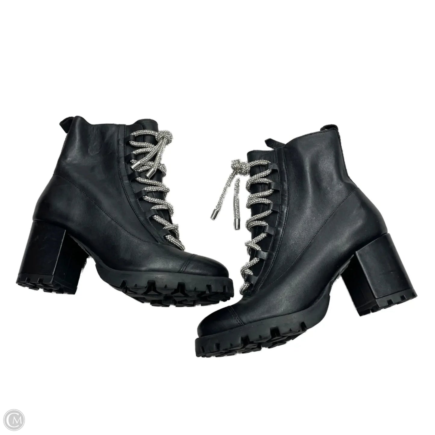 Boots Combat By Schultz In Black & Silver, Size: 5.5