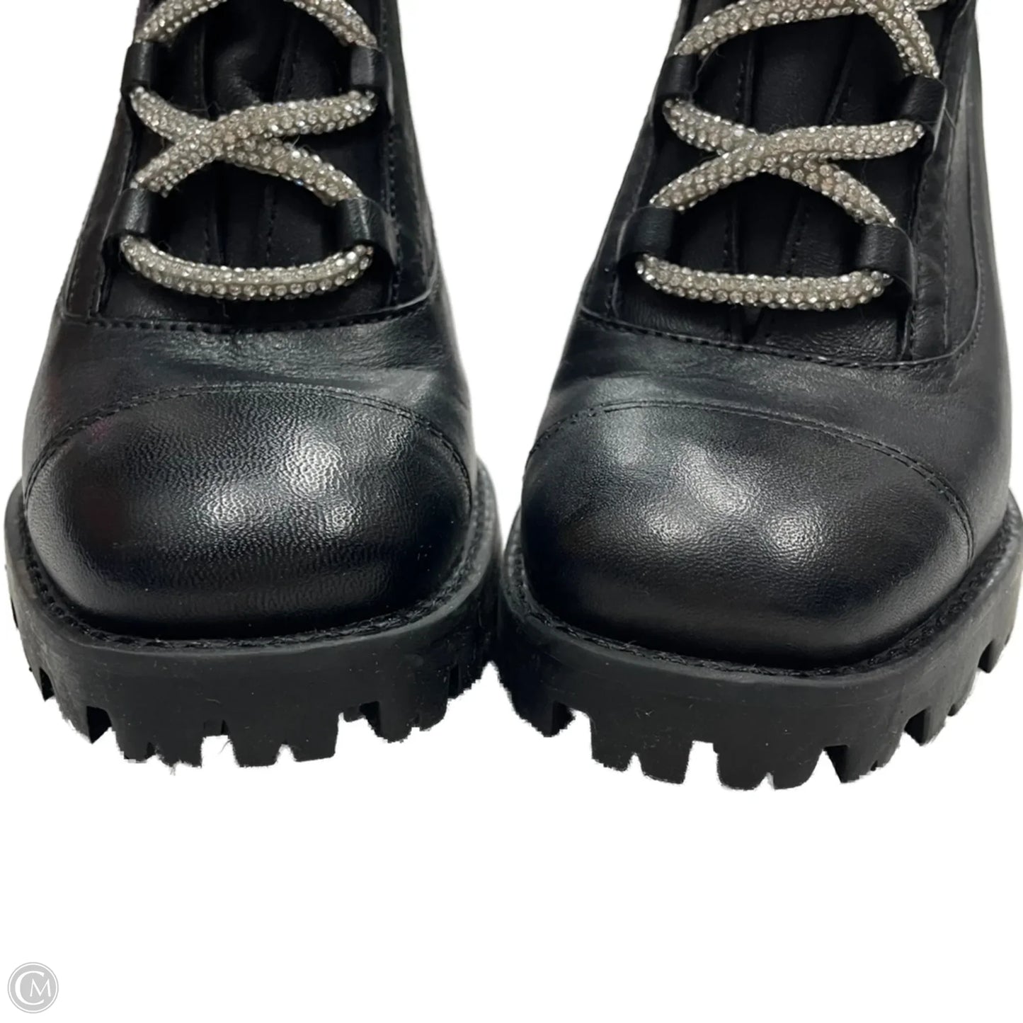Boots Combat By Schultz In Black & Silver, Size: 5.5