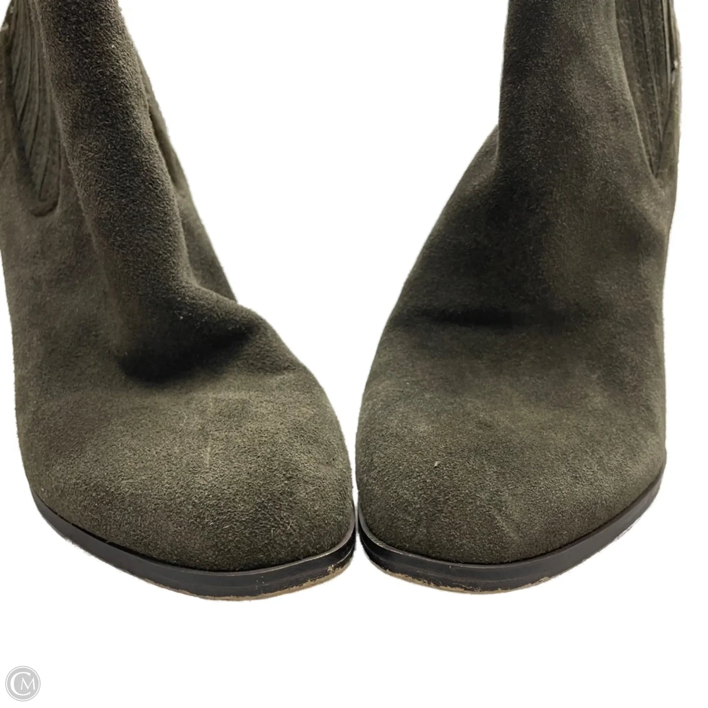 Boots Ankle Heels By Nine West In Green, Size: 5.5