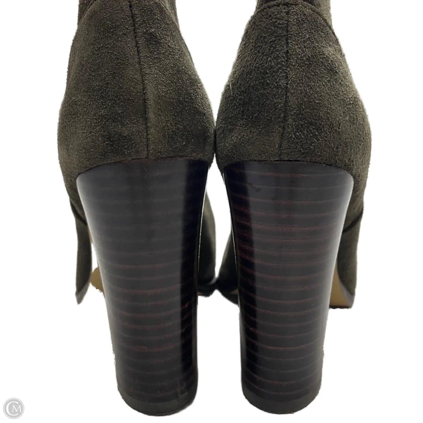 Boots Ankle Heels By Nine West In Green, Size: 5.5