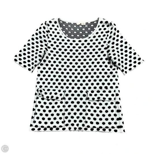 Sweater Short Sleeve By Moth In Black & White, Size: Xxs