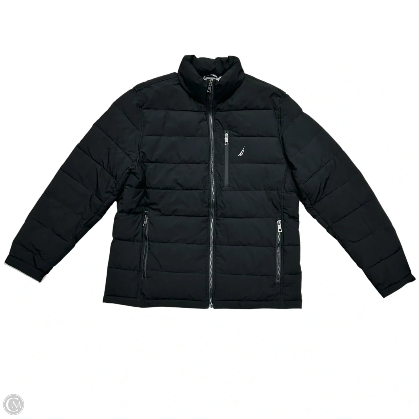 Coat Puffer & Quilted By Nautica In Black, Size: L