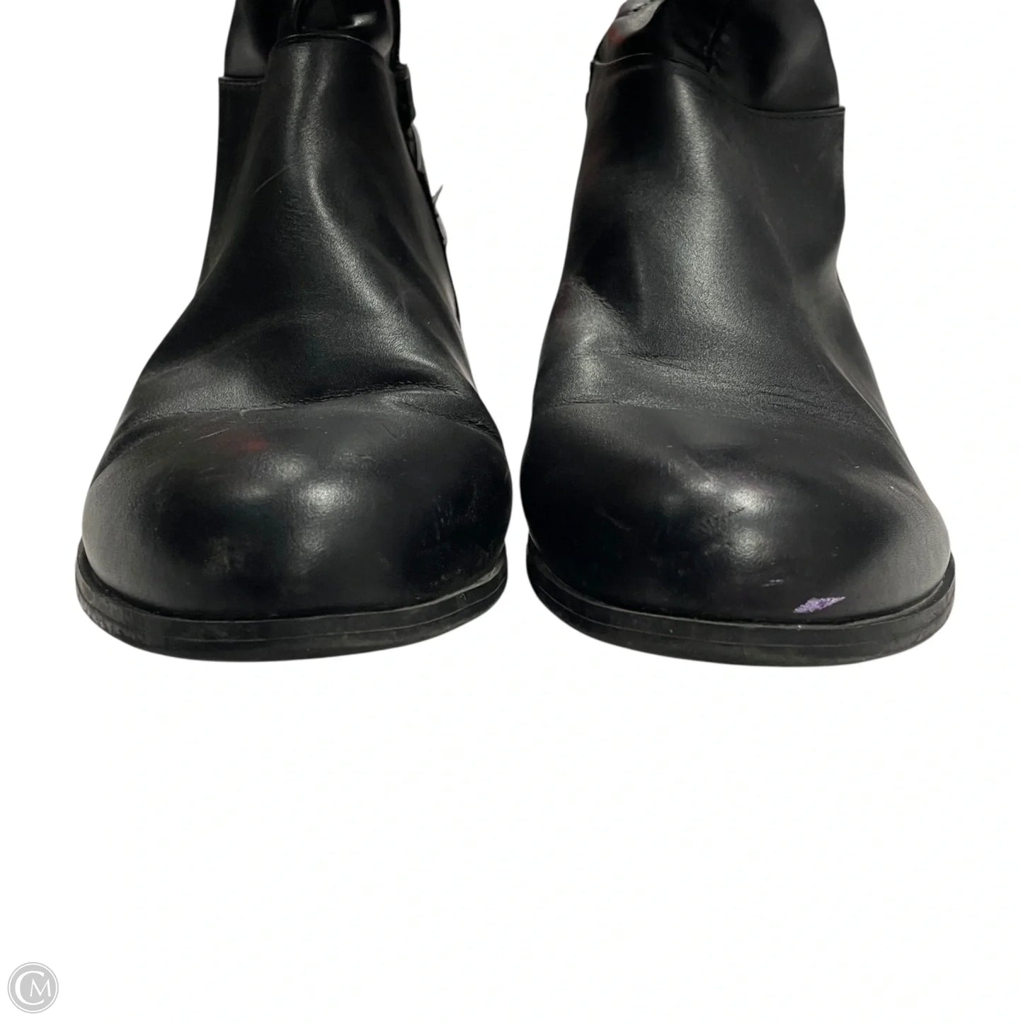 Boots Knee Flats By April In Black, Size: 8.5