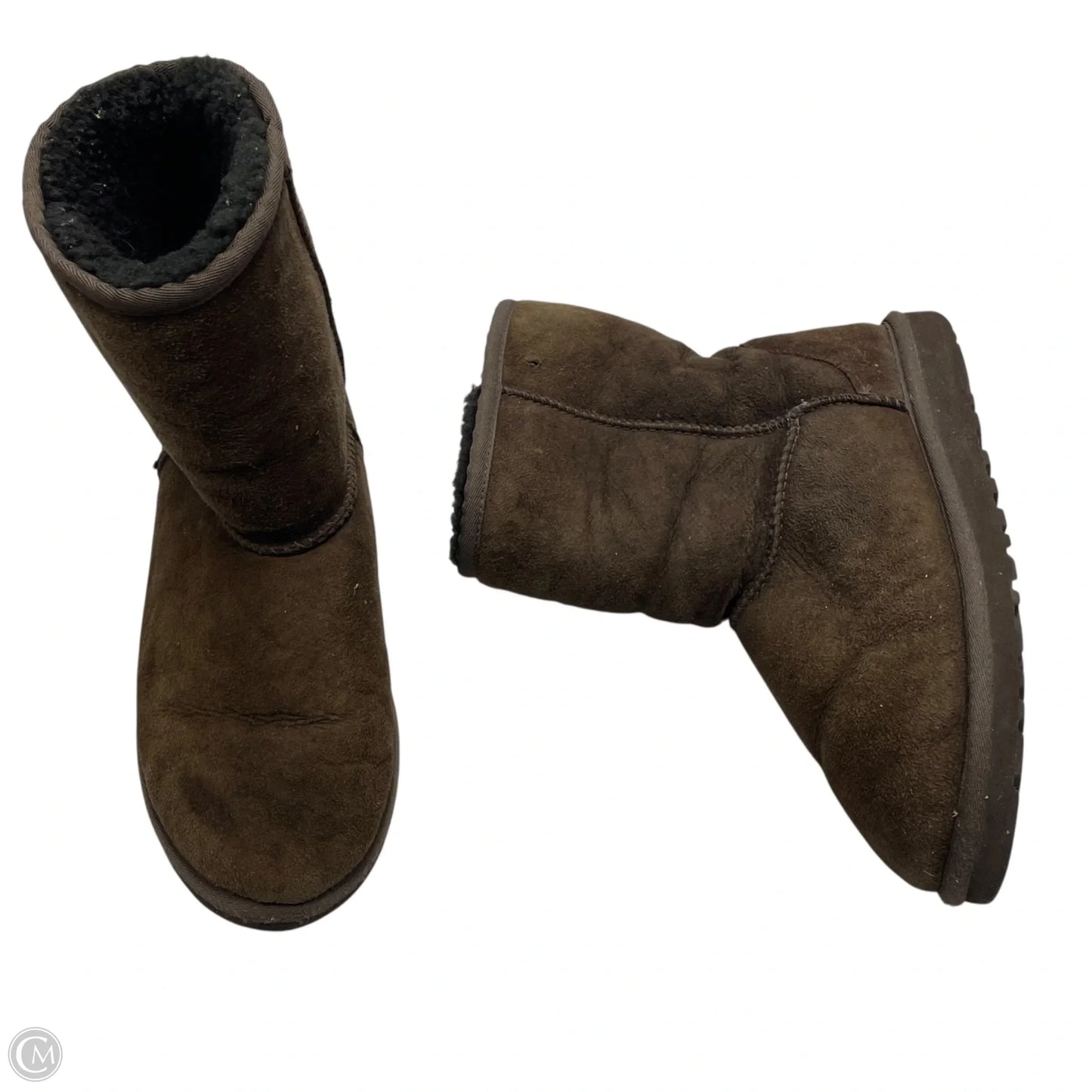 Boots Designer By Ugg In Brown, Size: 5