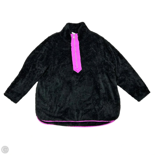 Sweatshirt Crewneck By Livi Active In Black & Purple, Size: 2x