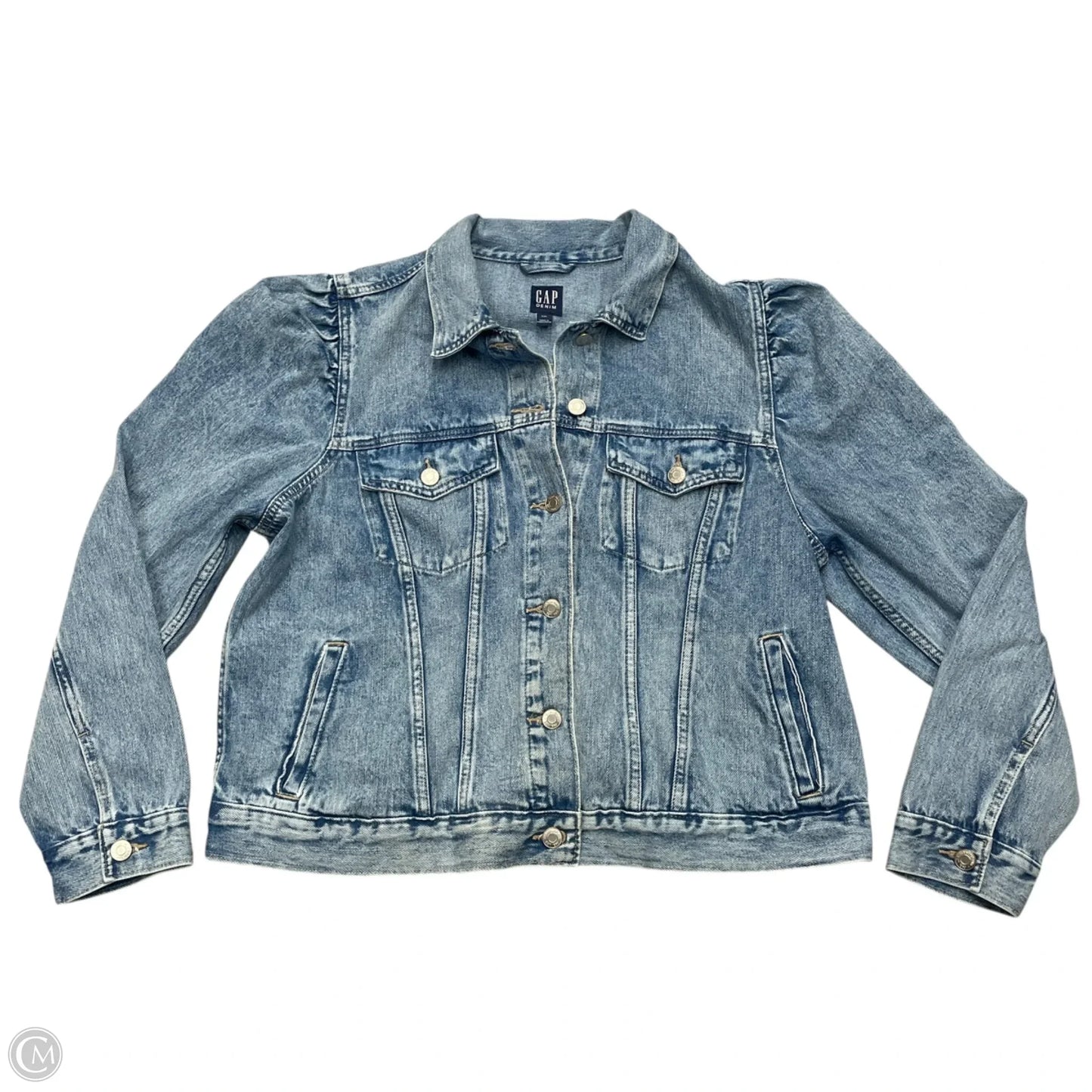Jacket Denim By Gap In Blue Denim, Size: Xxl