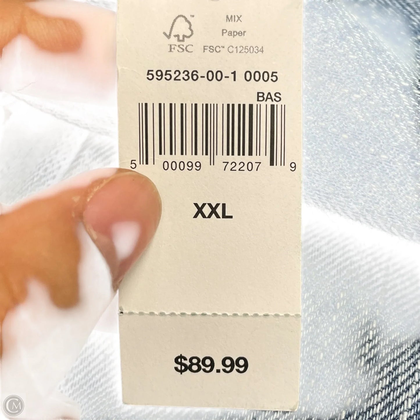 Jacket Denim By Gap In Blue Denim, Size: Xxl