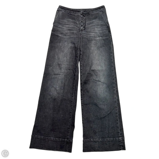 Jeans Wide Leg By Pilcro In Black Denim, Size: 4