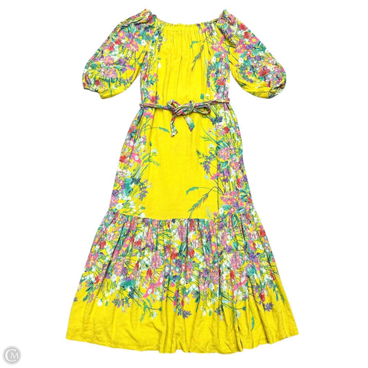 Dress Casual Maxi By Anthropologie In Yellow, Size: Xs
