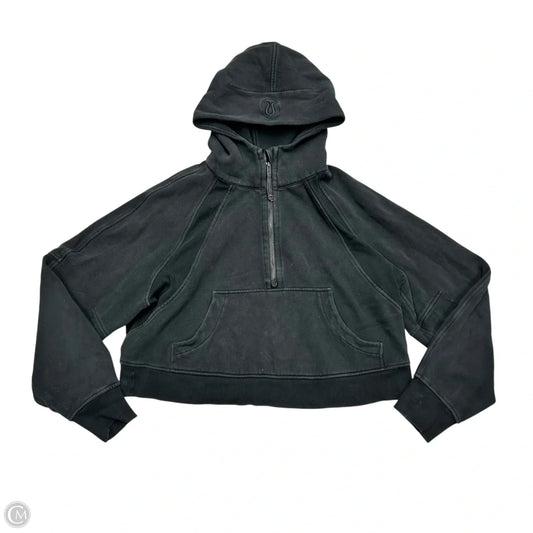 Athletic Sweatshirt Hoodie By Lululemon In Black, Size: M/L