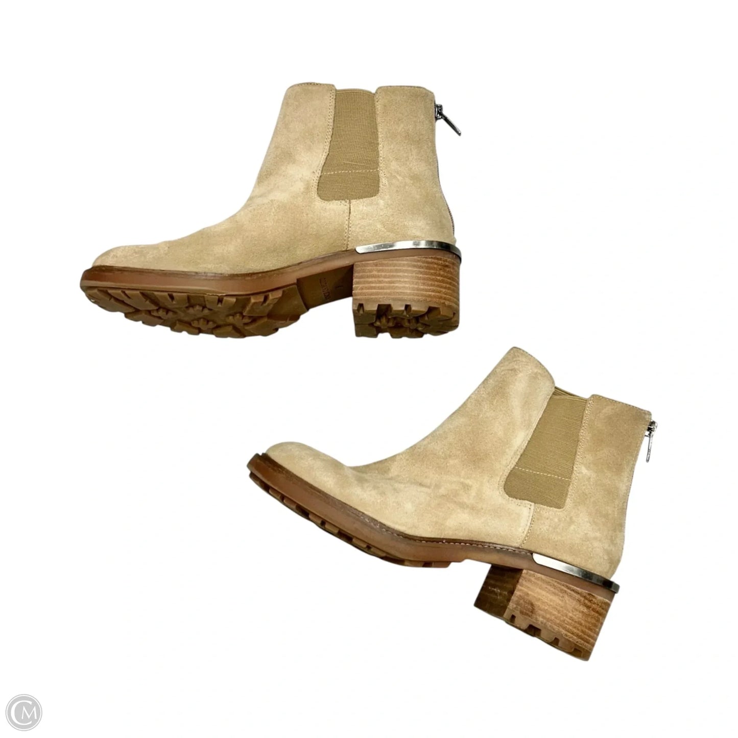 Boots Ankle Heels By Vince Camuto In Tan, Size: 9