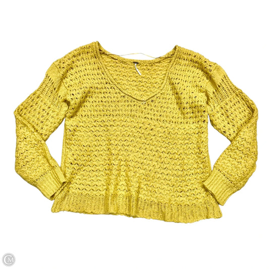 Sweater By Free People In Yellow, Size: L