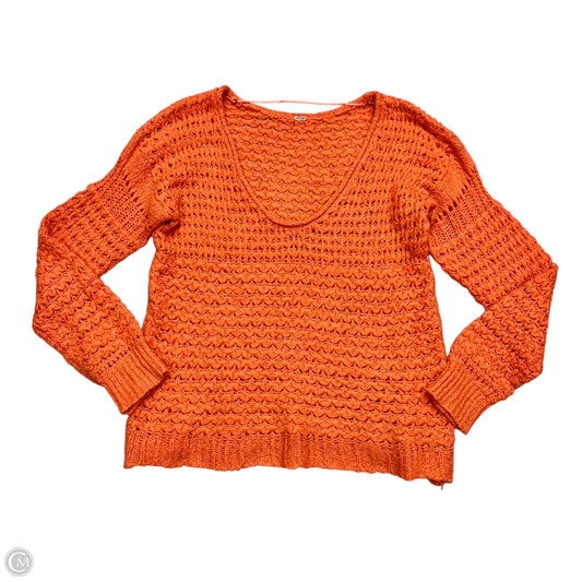 Sweater By Free People In Orange, Size: L