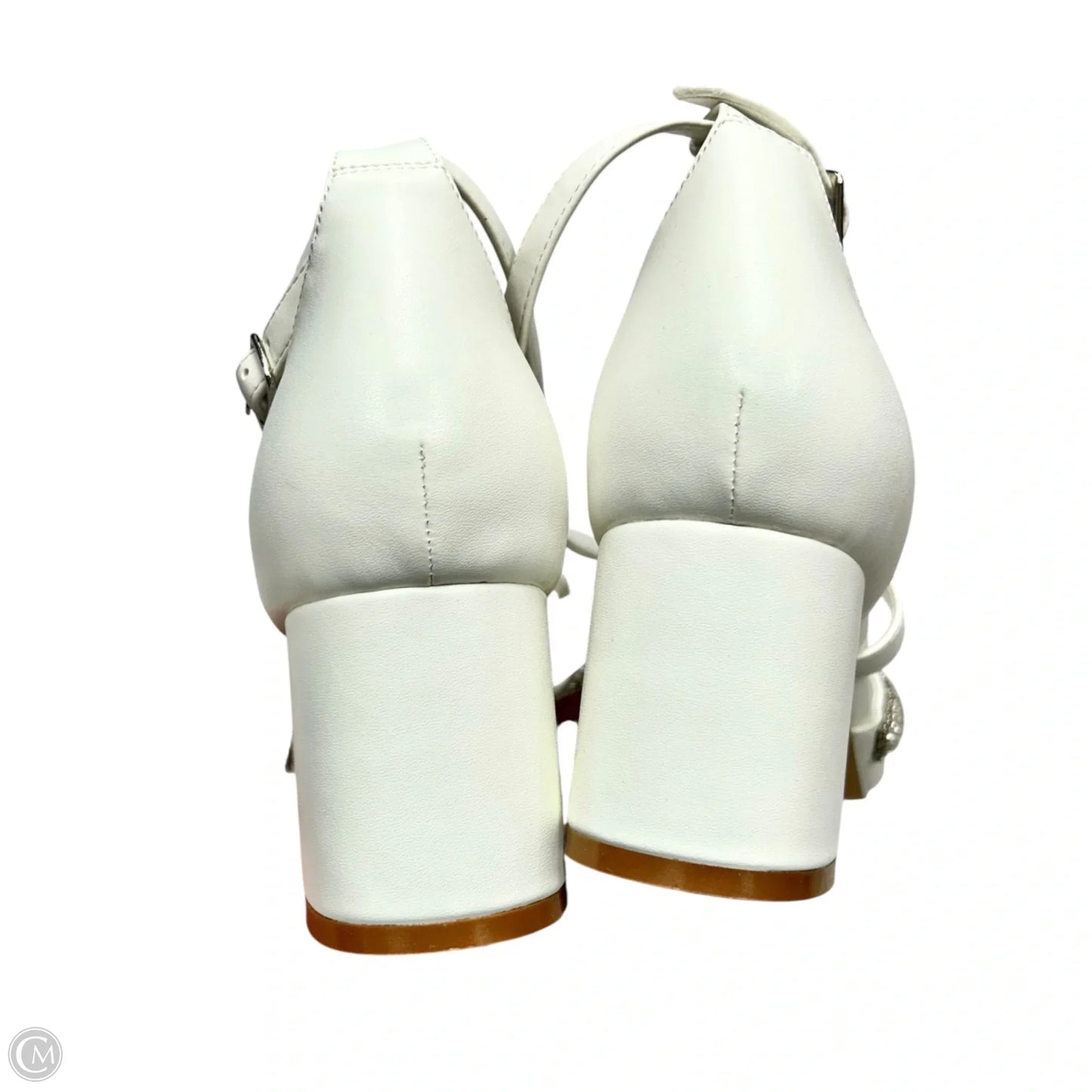 Shoes Heels Block By Ywxymge In White, Size: 8.5