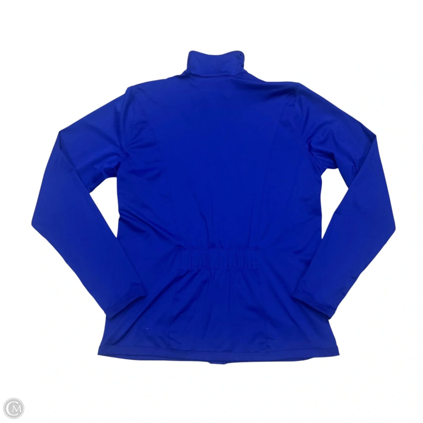 Athletic Top Long Sleeve Collar By Nike Apparel In Blue, Size: L