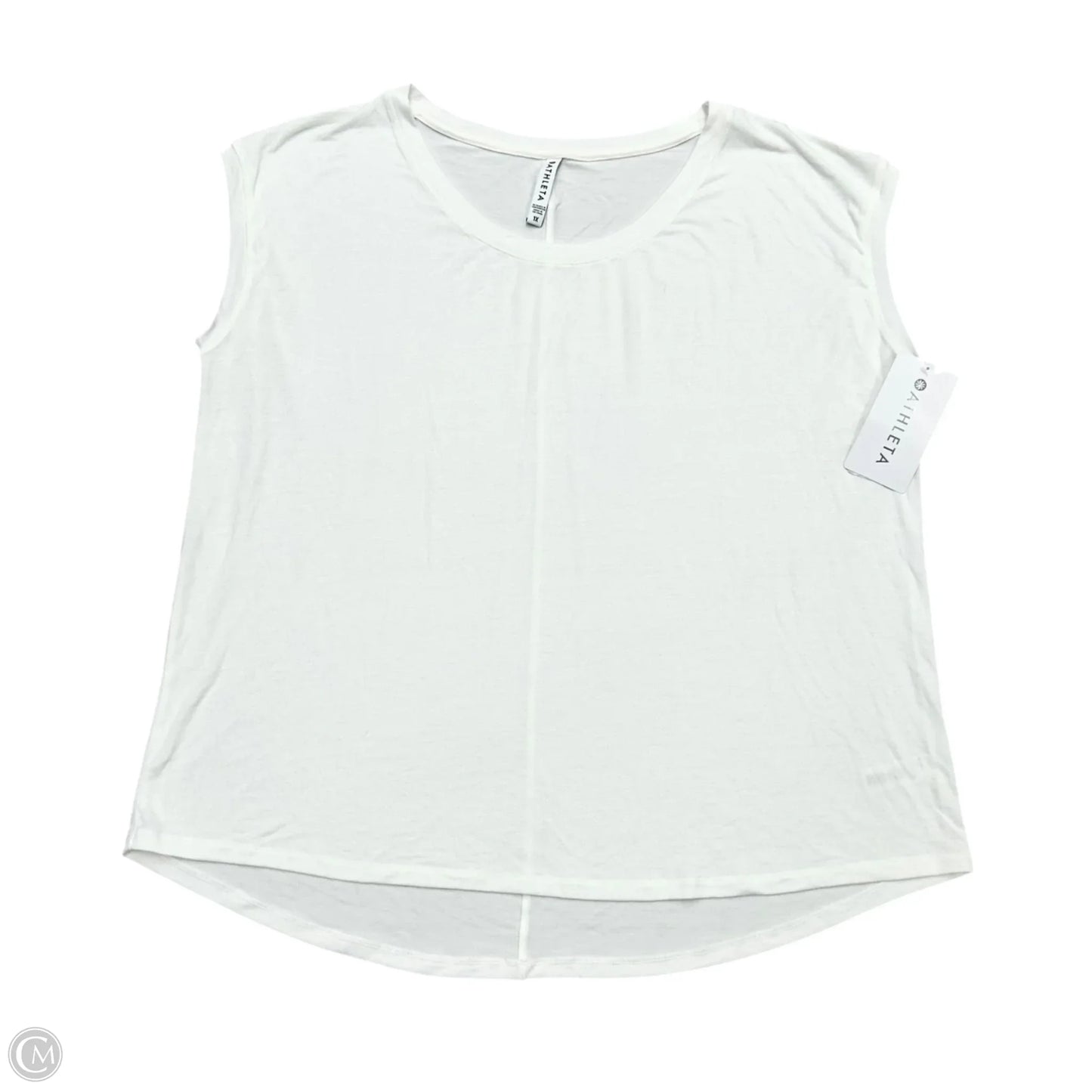 Top Short Sleeve By Athleta In White, Size: 1x