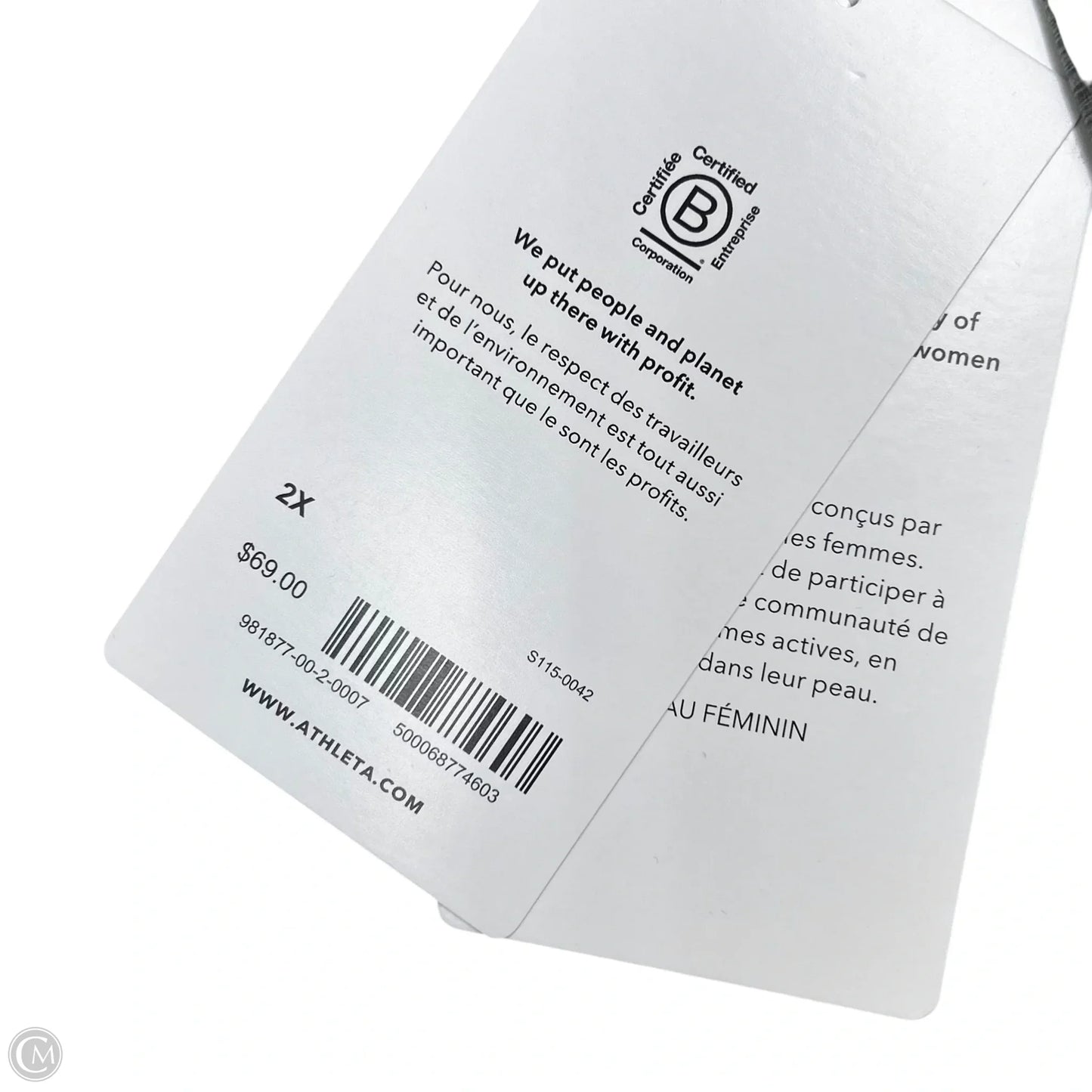 Athletic Top Long Sleeve Crewneck By Athleta In Grey, Size: 2x