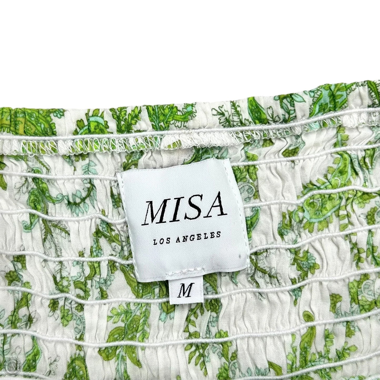 Dress Designer By Misa In Green & White, Size: M