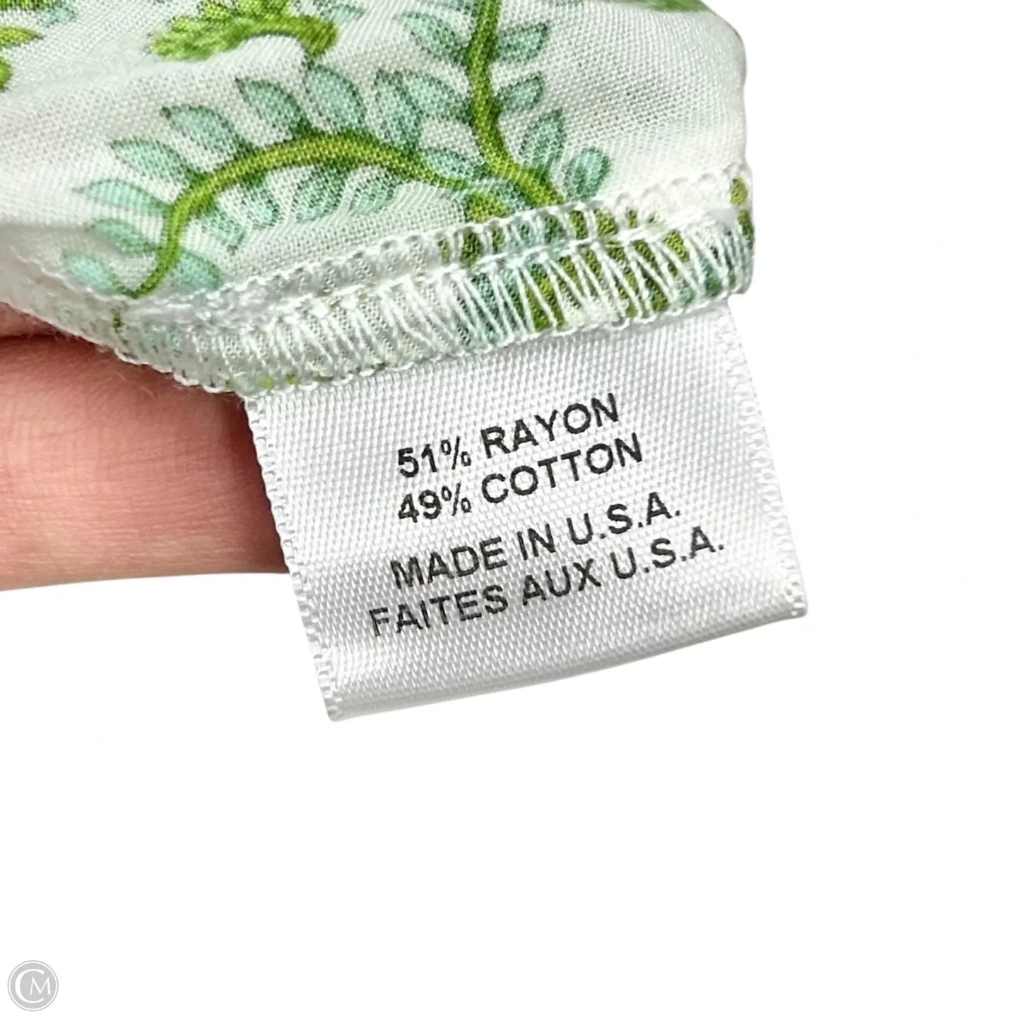 Dress Designer By Misa In Green & White, Size: M