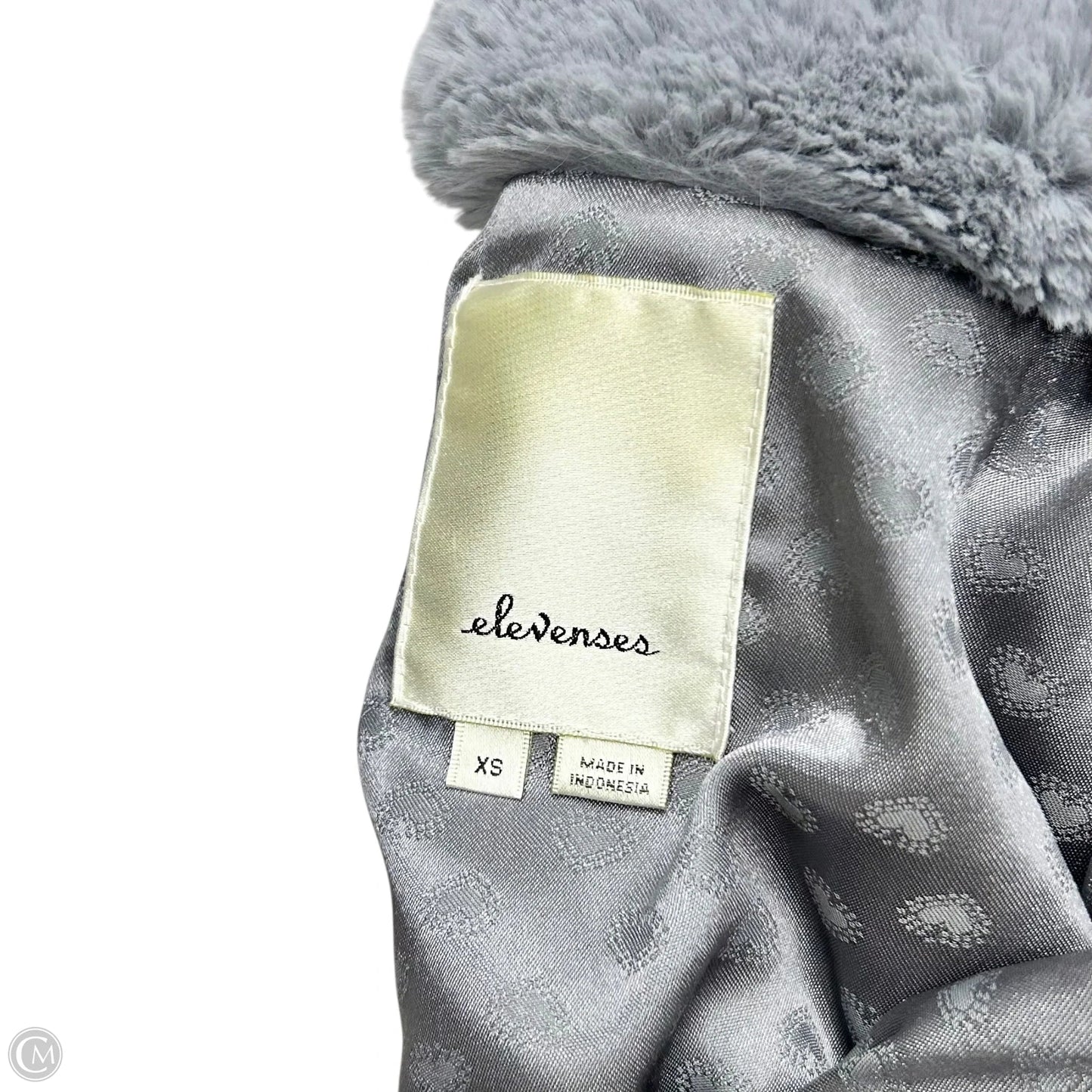 Coat Faux Fur & Sherpa By Elevenses In Grey, Size: Xs