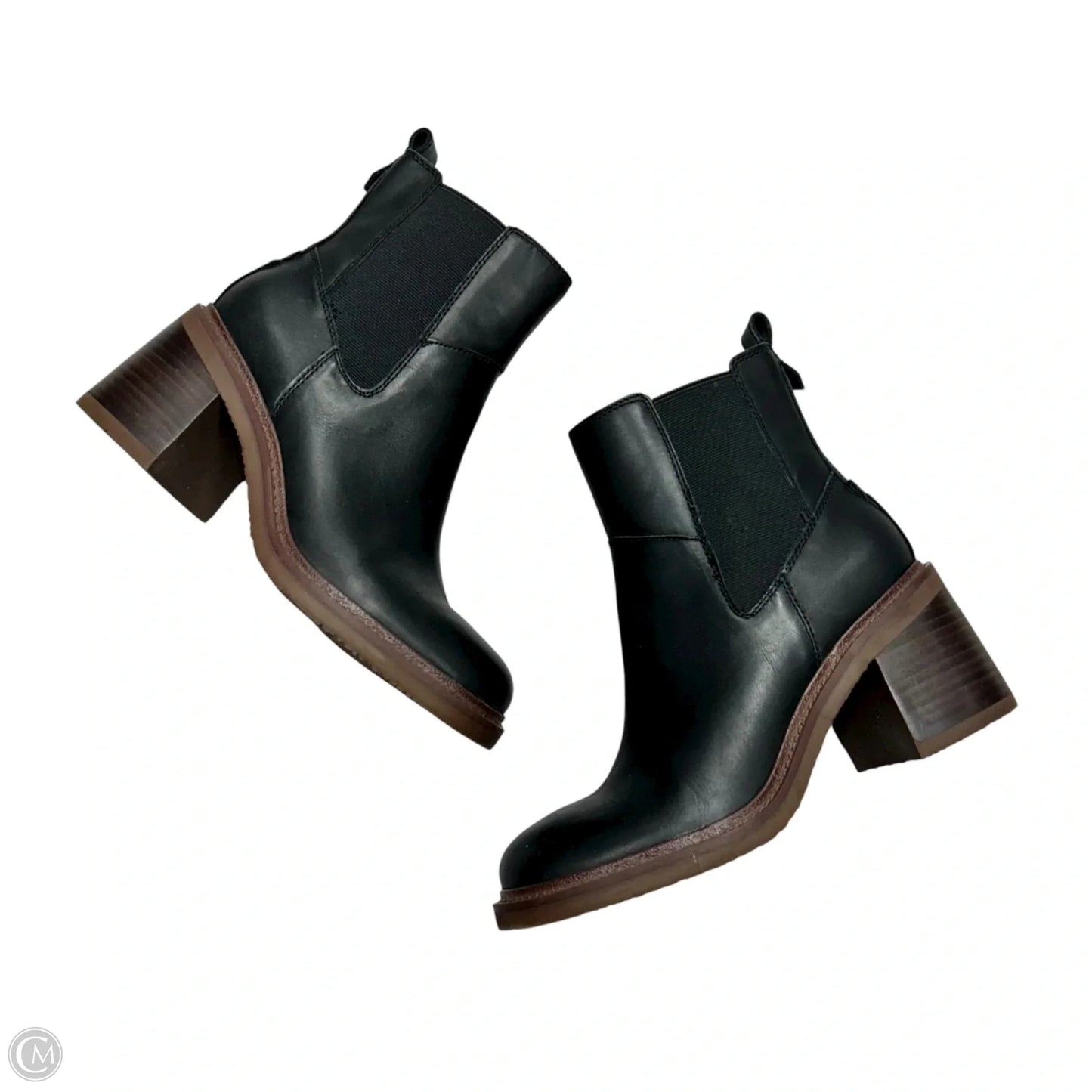 Boots Ankle Heels By Crown Vintage In Black & Brown, Size: 8