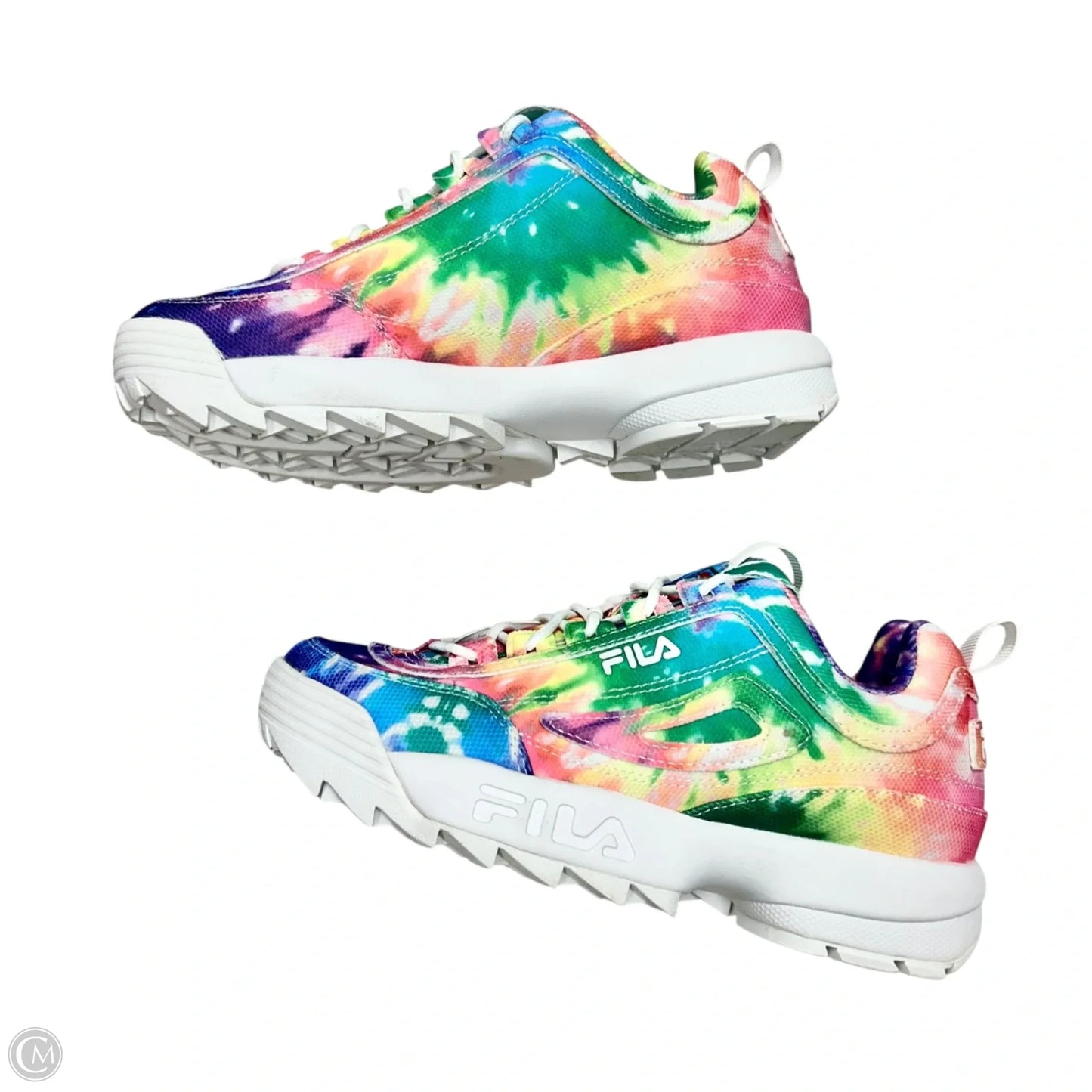 Shoes Athletic By Fila In Tie Dye Print, Size: 8