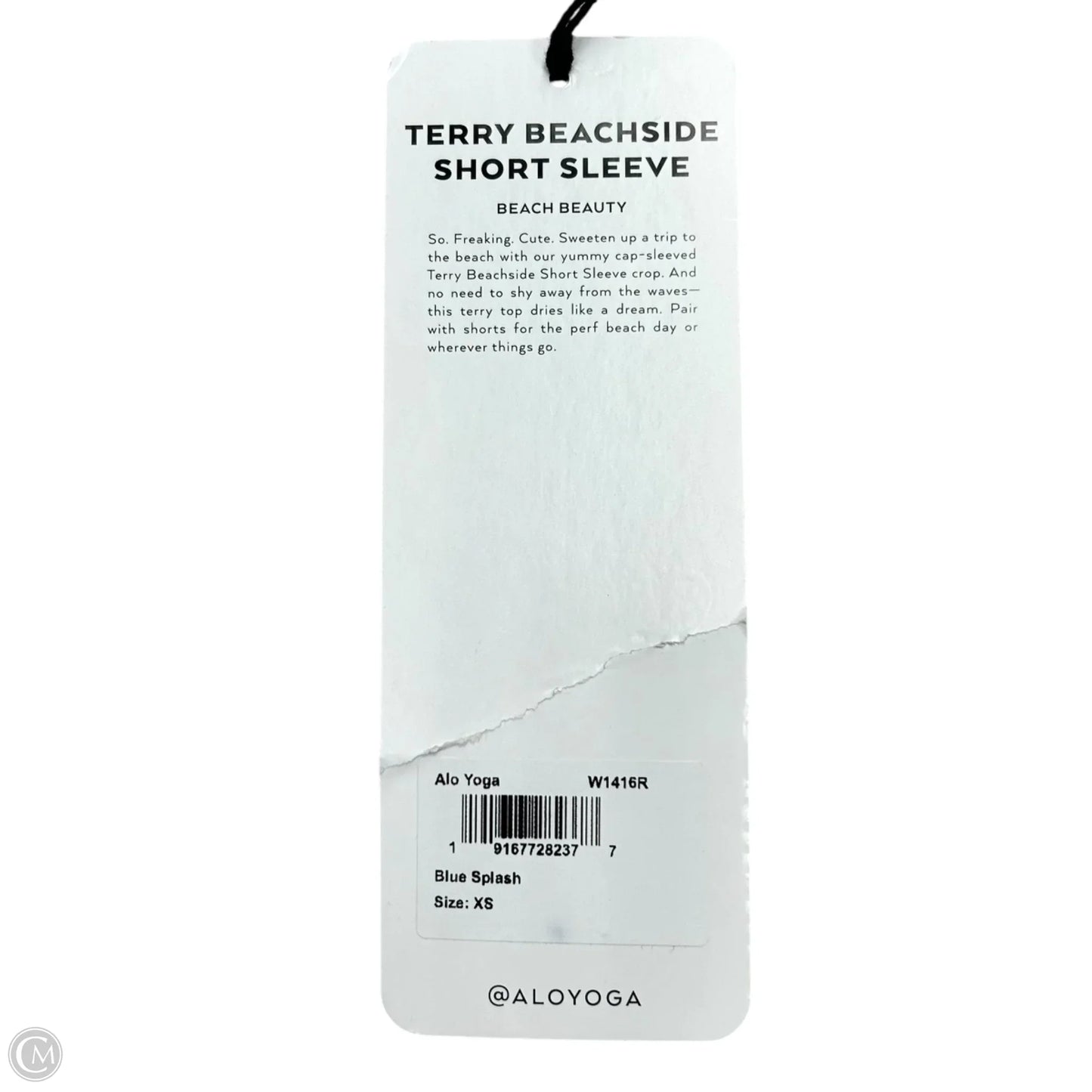 Top Short Sleeve By Alo In Blue, Size: Xs