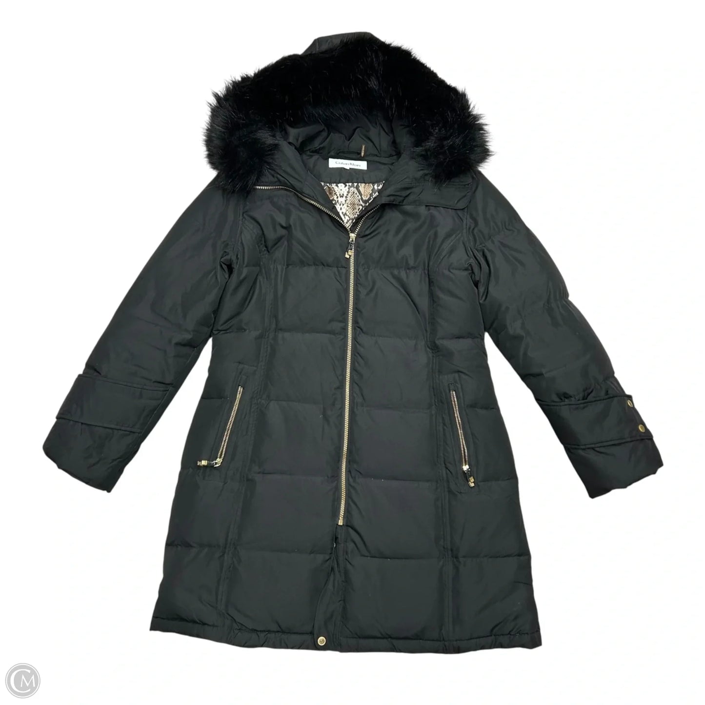 Coat Puffer & Quilted By Calvin Klein In Black, Size: L