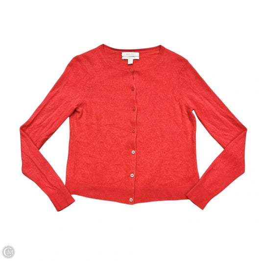 Sweater Cardigan Cashmere By Ellen Tracy In Red, Size: Xl