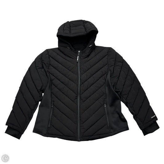 Coat Puffer & Quilted By Calvin Klein In Black, Size: 1x