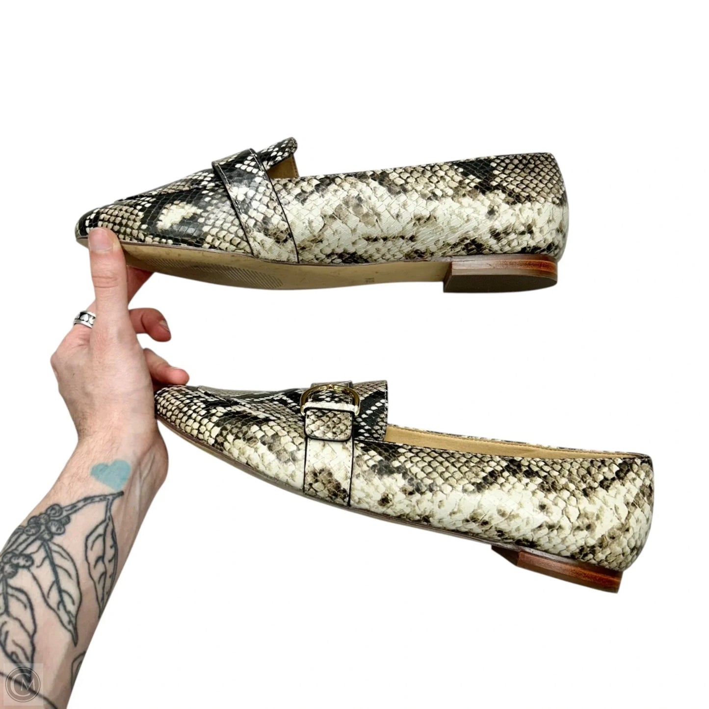 Shoes Flats By Talbots In Snakeskin Print, Size: 10