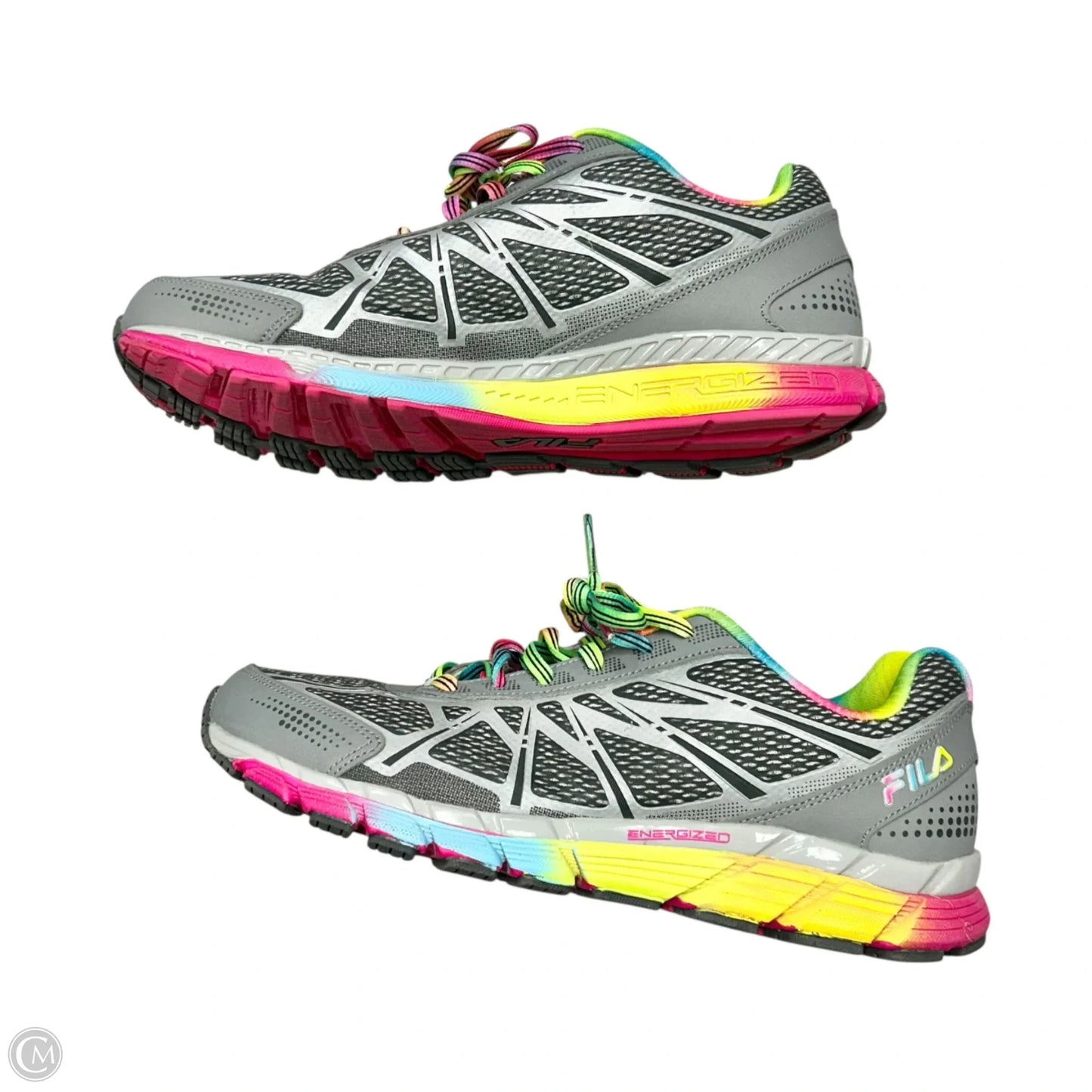 Shoes Athletic By Fila In Rainbow Print, Size: 9