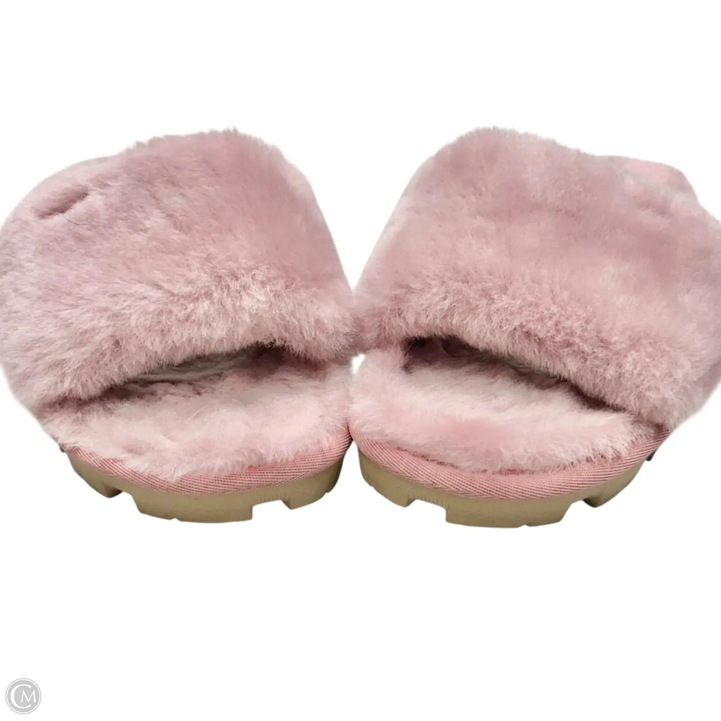 Slippers Designer By Ugg In Pink, Size: 7