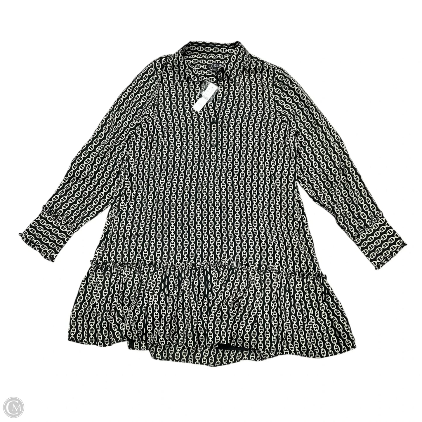 Dress Casual Short By J. Crew In Black & Cream, Size: M