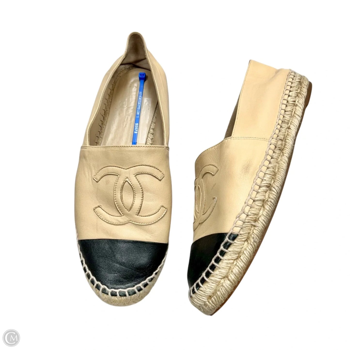 Shoes Luxury Designer By Chanel In Black & Tan, Size: 10.5