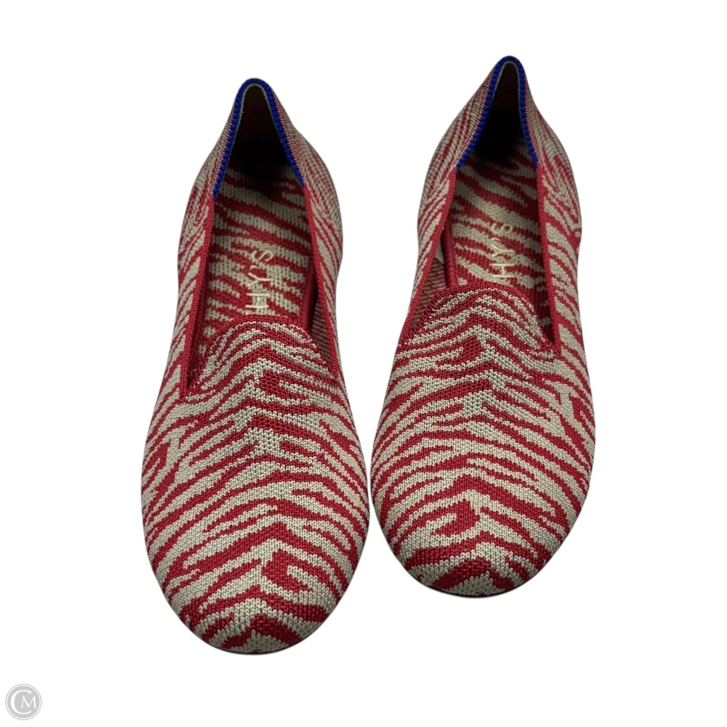 Shoes Flats By Rothys In Red & Tan, Size: 6