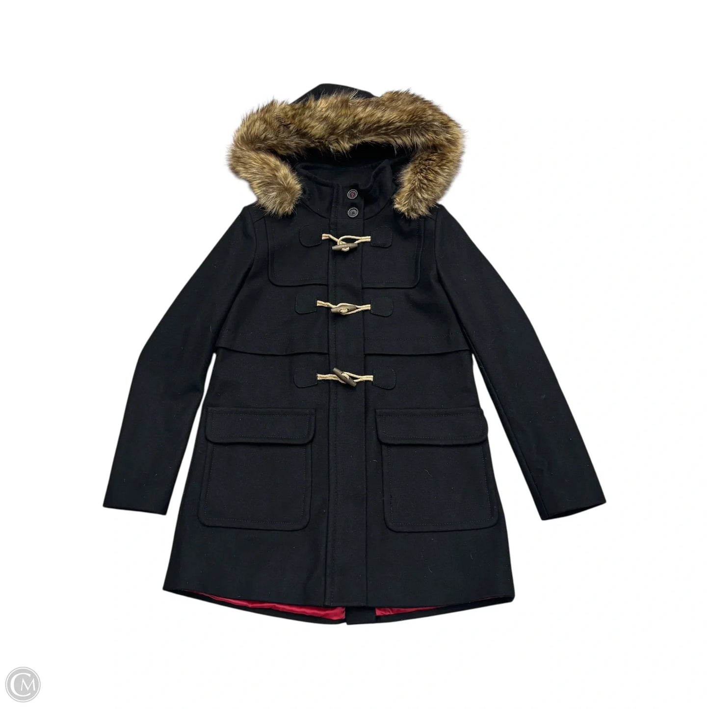 Coat Peacoat By Tommy Hilfiger In Black, Size: Xs