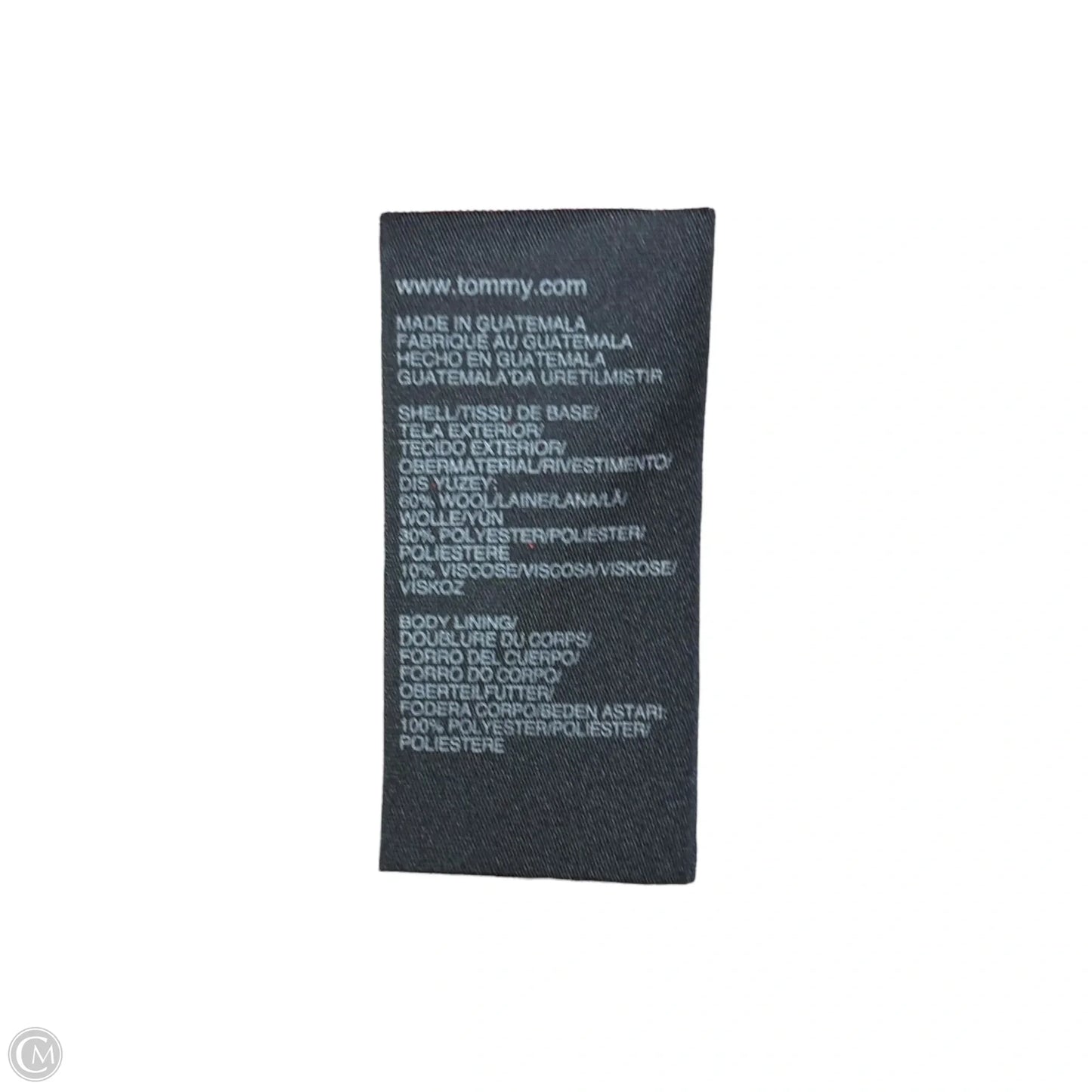 Coat Peacoat By Tommy Hilfiger In Black, Size: Xs