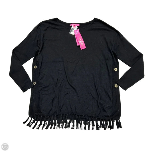 Sweater Cardigan Designer By Lilly Pulitzer In Black, Size: L